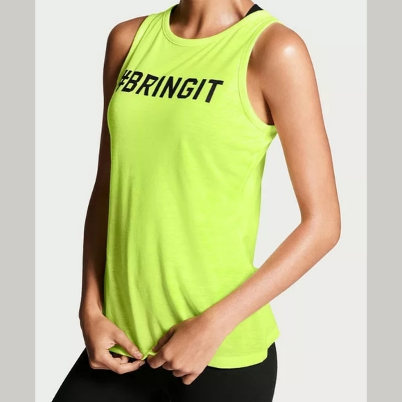 Victoria's Secret Tops - Victoria's secret sport neon yellow Workout top